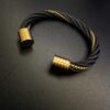 Black and 18k Gold Bracelet Cuff