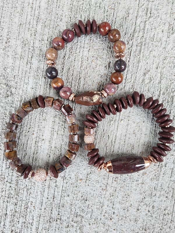 Sweet Plum | gemstone bracelet set - Image 2