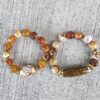 Caramel Tawny | Fire Agate gemstone bracelet set