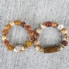 Caramel Tawny | Fire Agate gemstone bracelet set