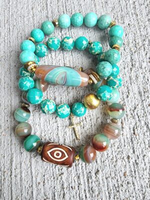 Jaded Ale | gemstone bracelet set