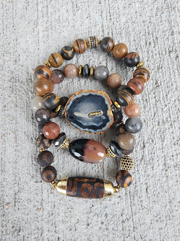 Tarantula | gemstone bracelet set