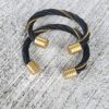 Black and 18k Gold Bracelet Cuff