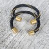 Black and 18k Gold Bracelet Cuff