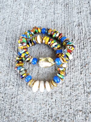 Chaouen | Krobo rondelle bracelets