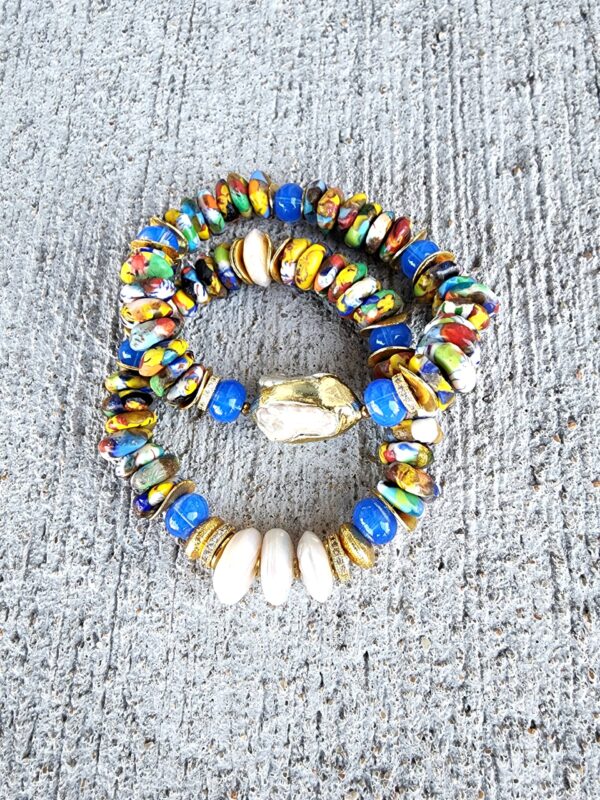 Chaouen | Krobo rondelle bracelets