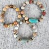 Native| Agate & Jasper gemstone bracelet set