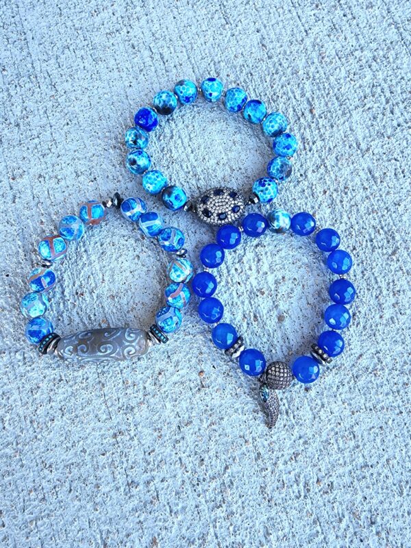 Blu Jae |  Agate and Jade gemstone bracelets