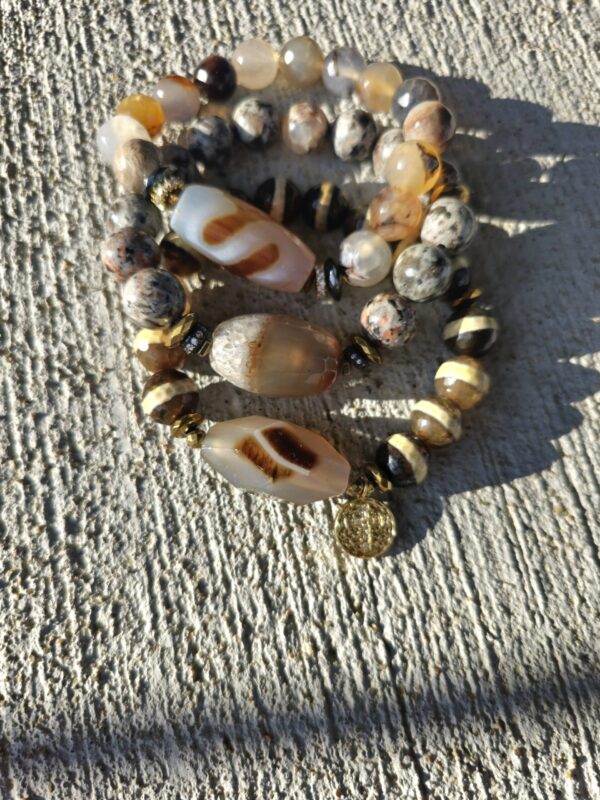 Ember Mirage | Agate and Jasper Gemstone Bracelets