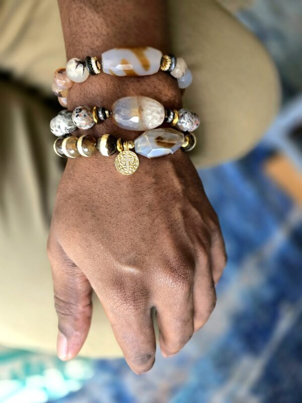 Ember Mirage | Agate and Jasper Gemstone Bracelets