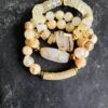 Golden Aura| Agate and Quartz gemstone bracelets