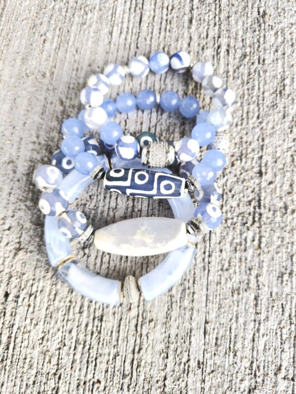 DreamLight Blue -Agate| Jade gemstone bracelets